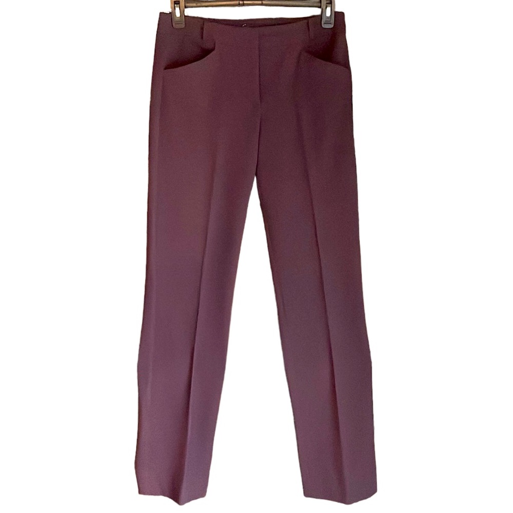 DeLuxe by Its Burgundy Dress Pants 8 Tall